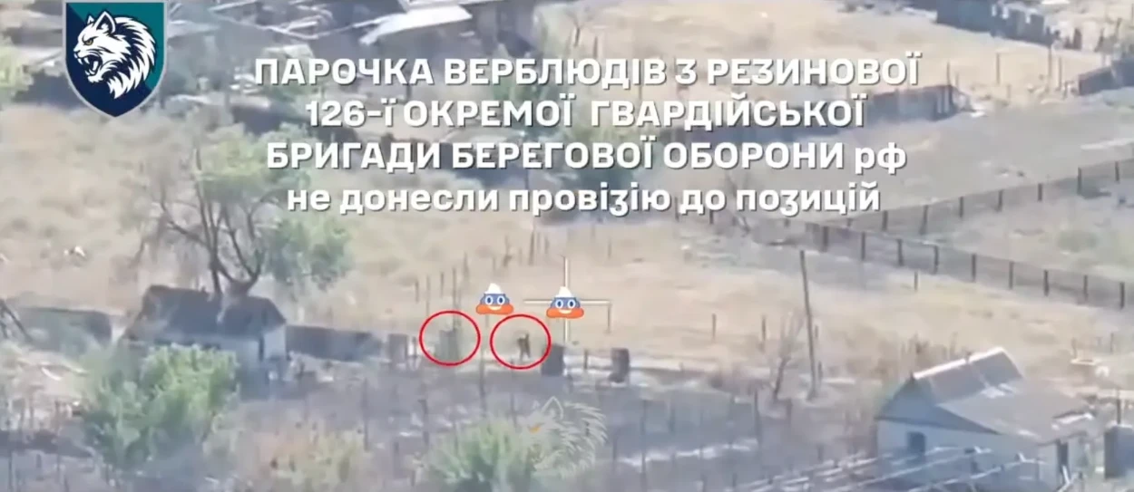 знищення кількох військових 126-ї бригади РФ на невеликому цвинтарі недалеко від Олешок.