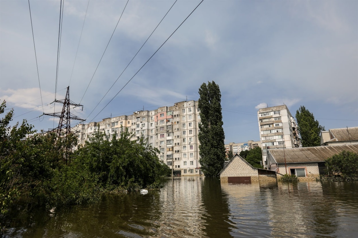 Масштаби підтоплення у Херсоні після підриву дамби Каховської ГЕС