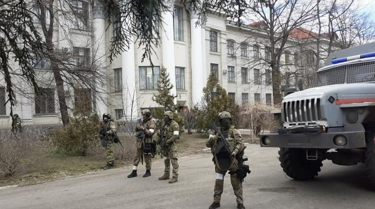 Окупанти у середмісті Херсона