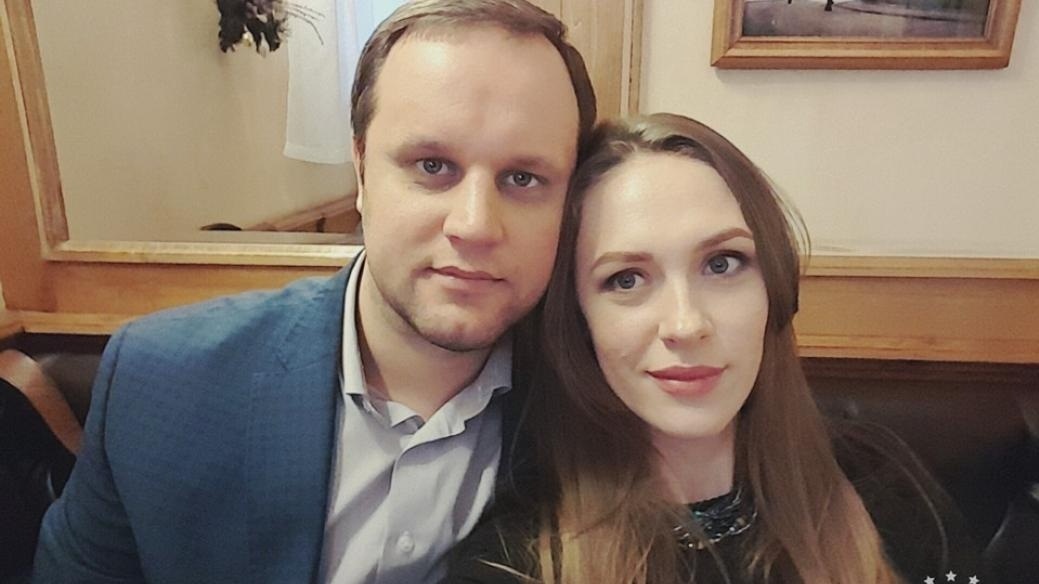 Катерина Губарєва зі своїм чоловіком