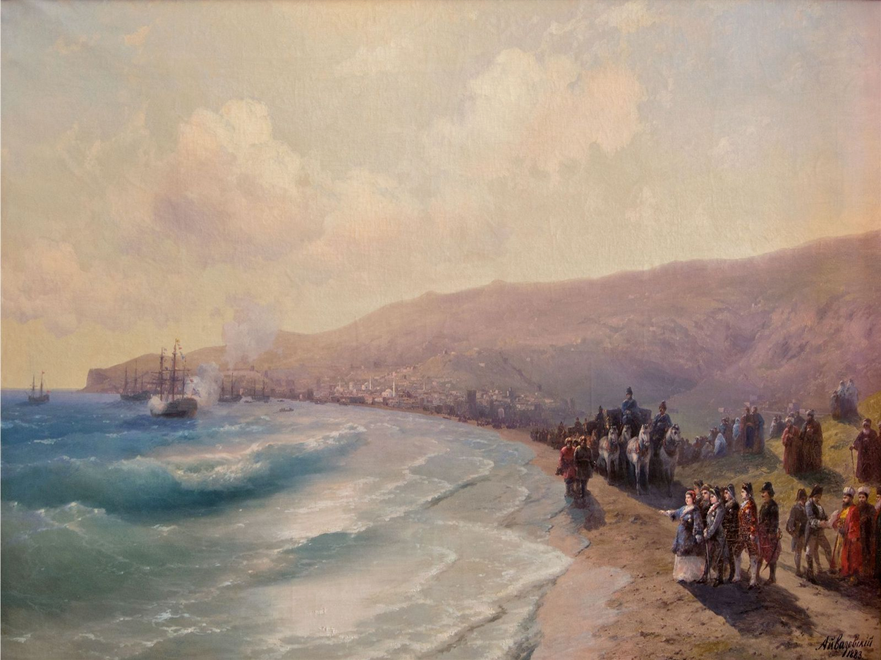 Іван Айвазовський, «Прибуття Єкатєріни ІІ до Феодосії», 1883 рік