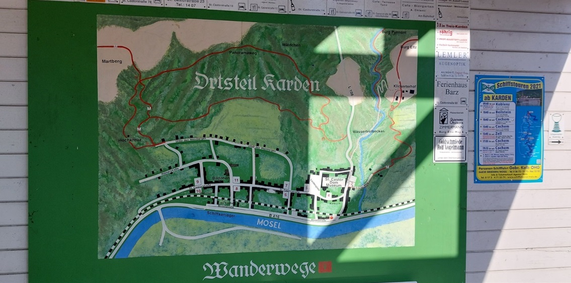 Мапа містечка Трайс - складової об'єднаної громади Трайс-Карден