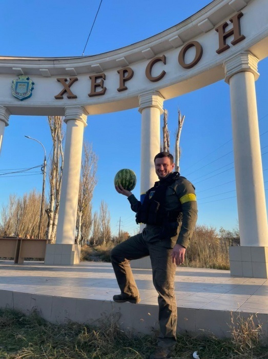 Олександр Прокудін в деокупованому Херсоні