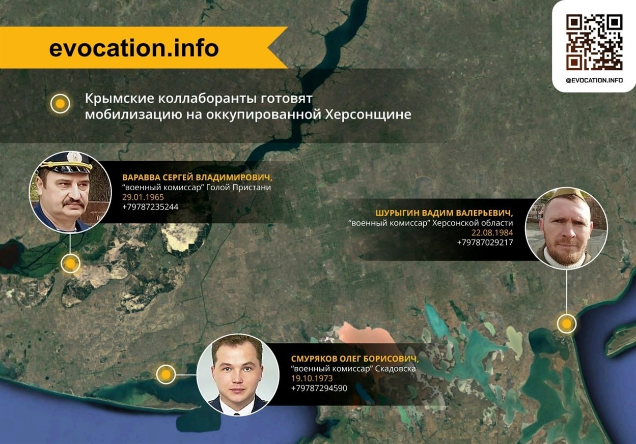 Розслідувачі з evocation.info встановили особи «військових комісарів» ворога на Херсонщині