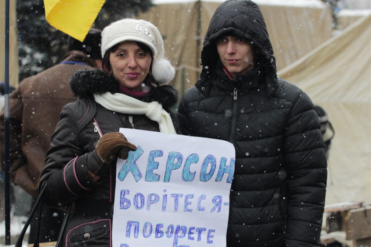 Валентина Крицак на Євромайдані в Києві