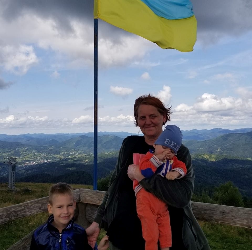Галина з Сашком на руках