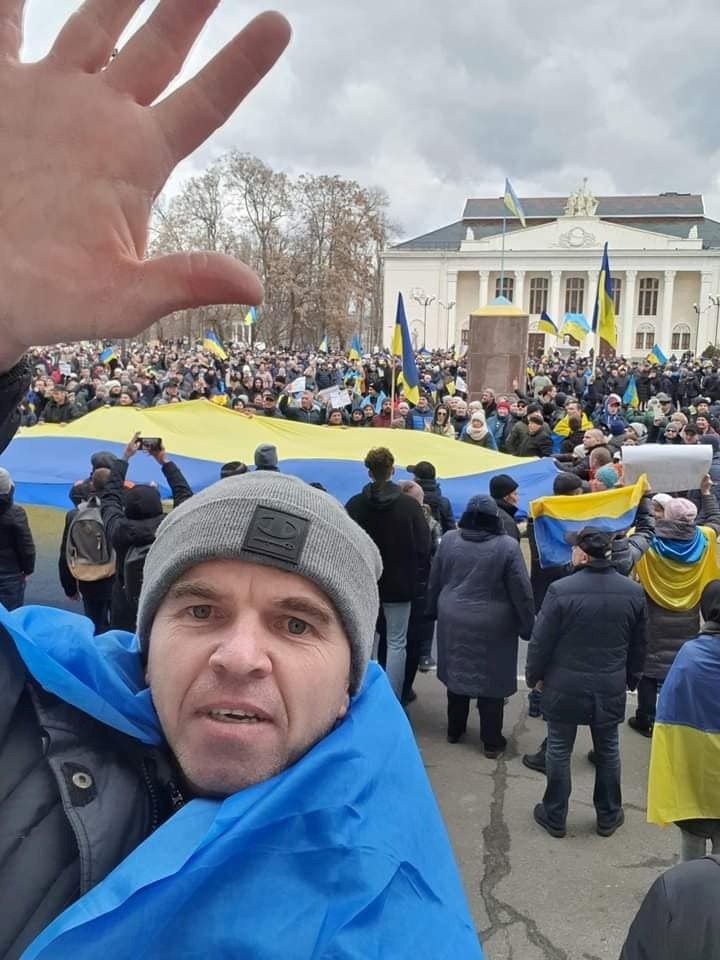 Мітинг у Новій Каховці, 6 березня 2022 року