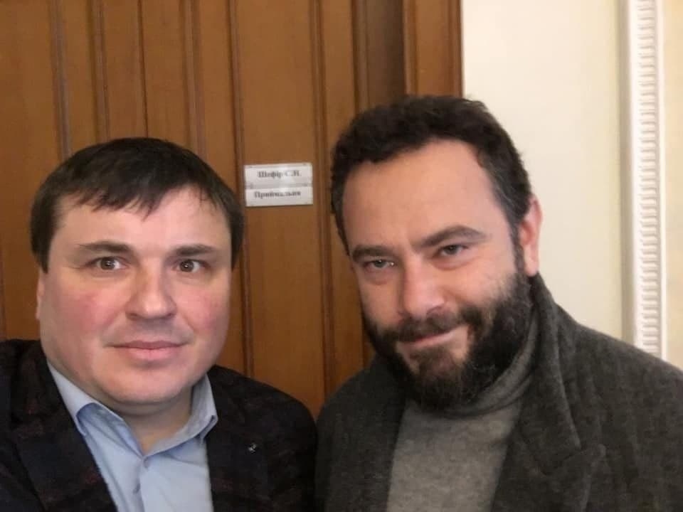 Олександр Дубинський та очільник Херсонської ОДА Юрій Гусєв у 2020 році