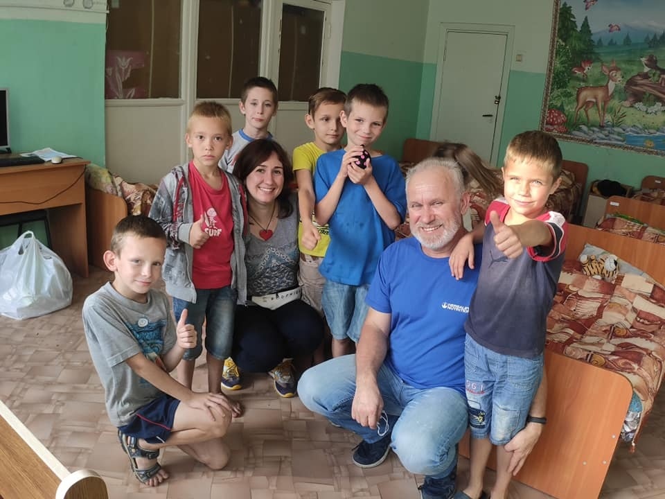 Володимир Сагайдак з дітьми до окупації