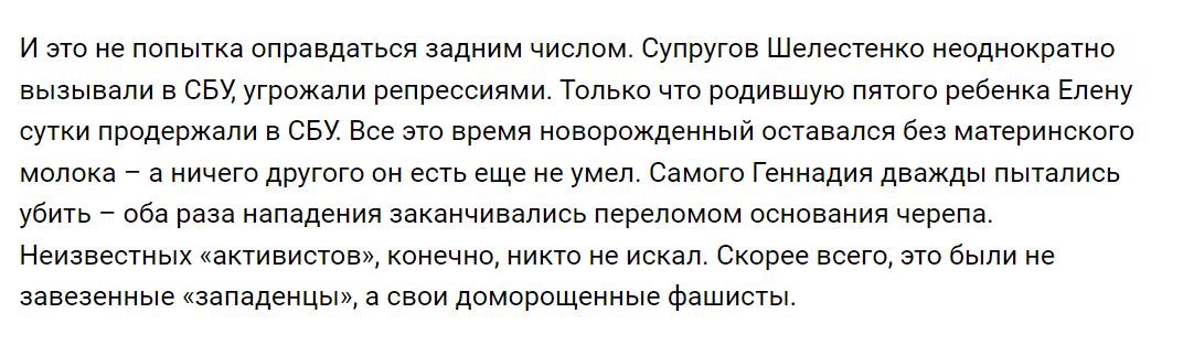Скріншот фрагменту інтерв'ю Шелестенко