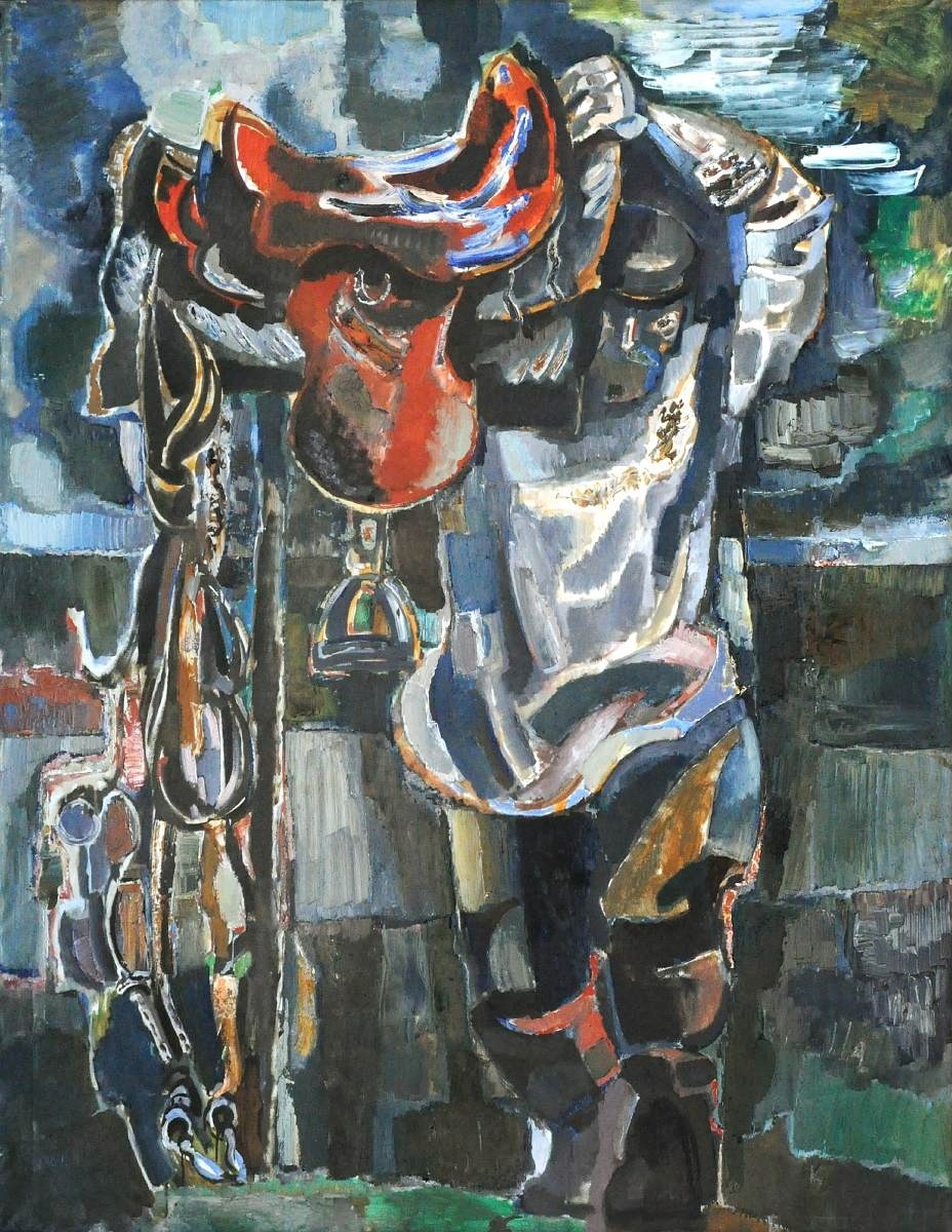 Віктор Калінін (1946 р.н.). Той, що розсідлав коня. 1987. Полотно, олія