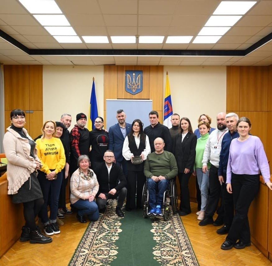 Емілія Хутковська (ліворуч внизу) на черговому заході з ветеранами