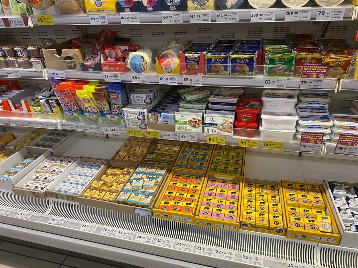 Продукти в одному з супермаркетів Херсона