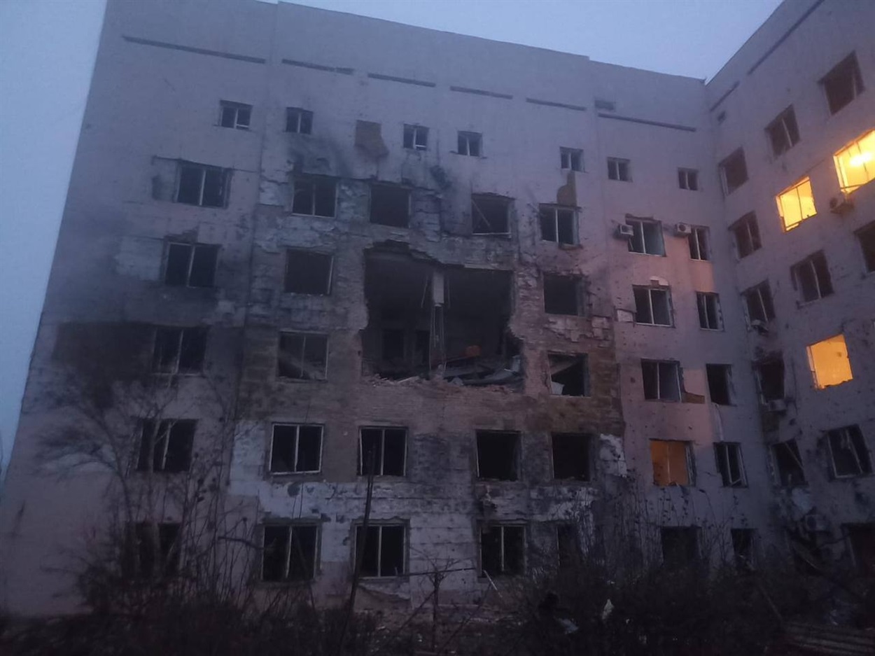 Онкодиспансер у Херсоні після обстрілу росіянами 20 грудня 2024 року