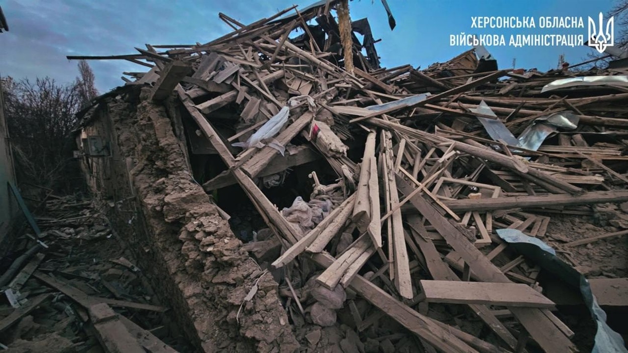 Наслідки обстрілу Херсона росіянами 2 лютого 2025 року