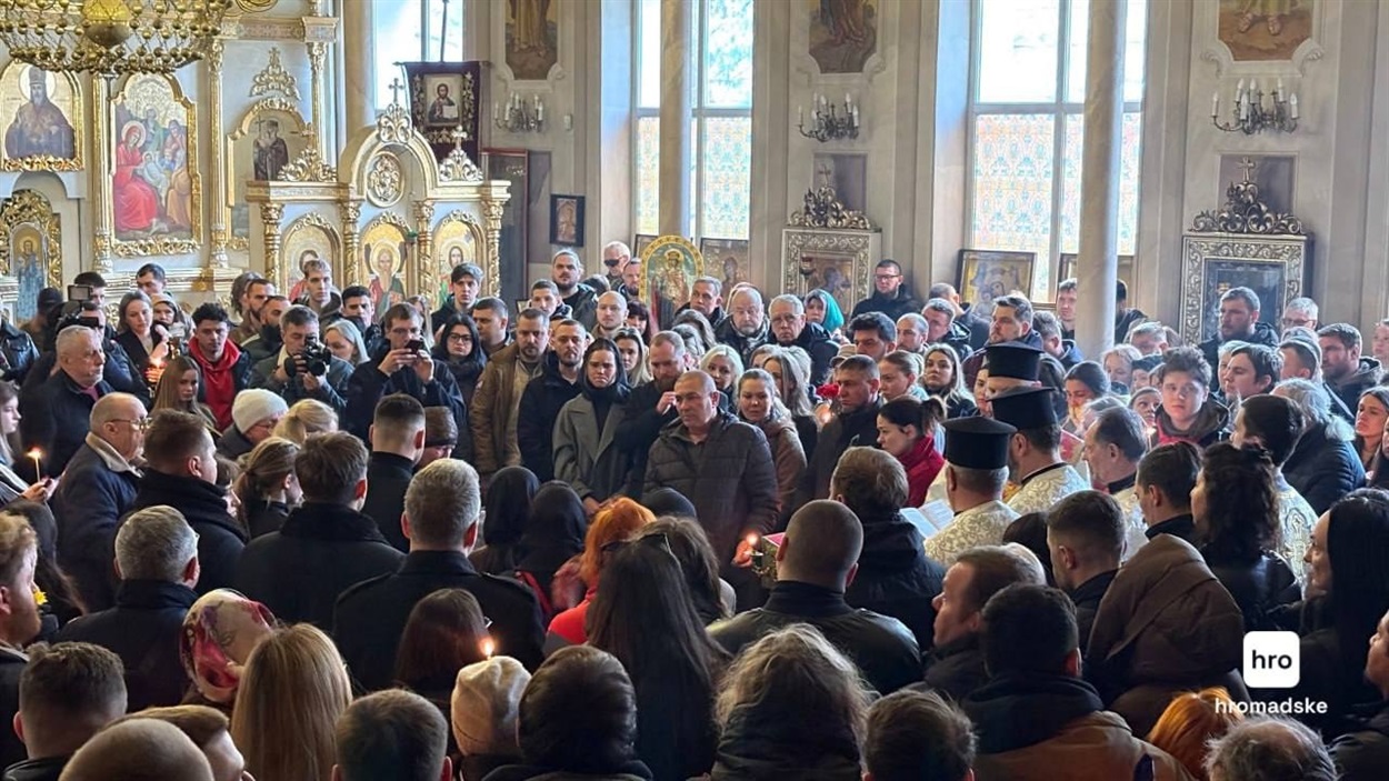 Прощання з Дем'яном Ганулом в одеському храмі