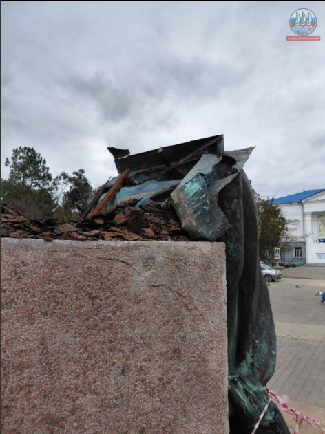 Пам'ятник Леніну в Приморському, 3 січня 2026 року