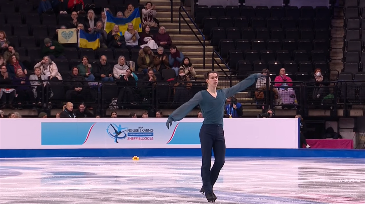 Кирило Марсак після короткої програми на Чемпіонаті Європи 2026 року