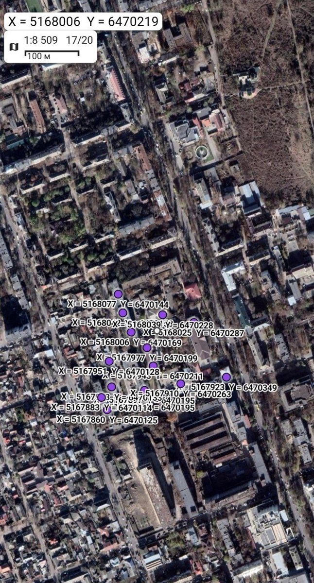 Координати, які оприлюднили росіяни
