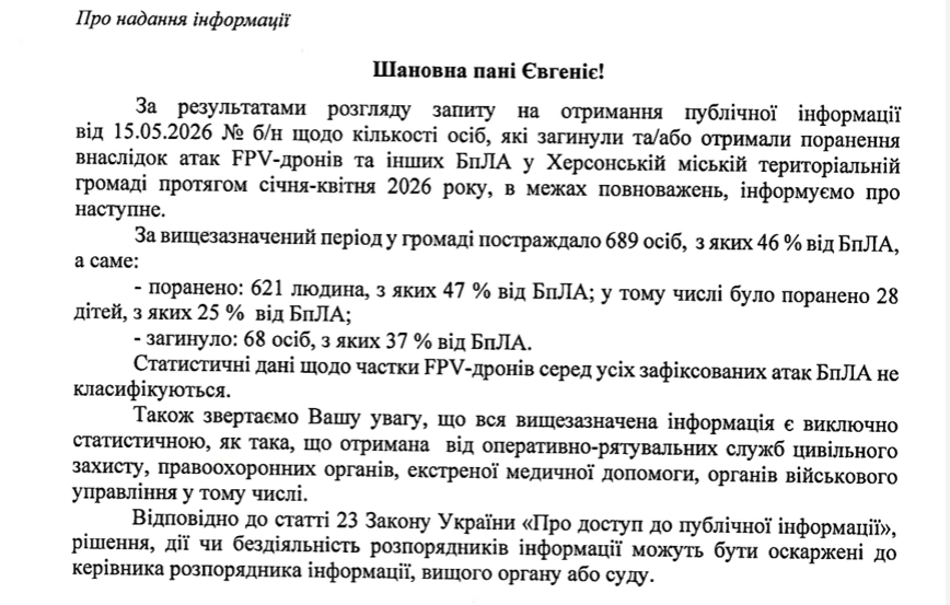 Відповідь на запит