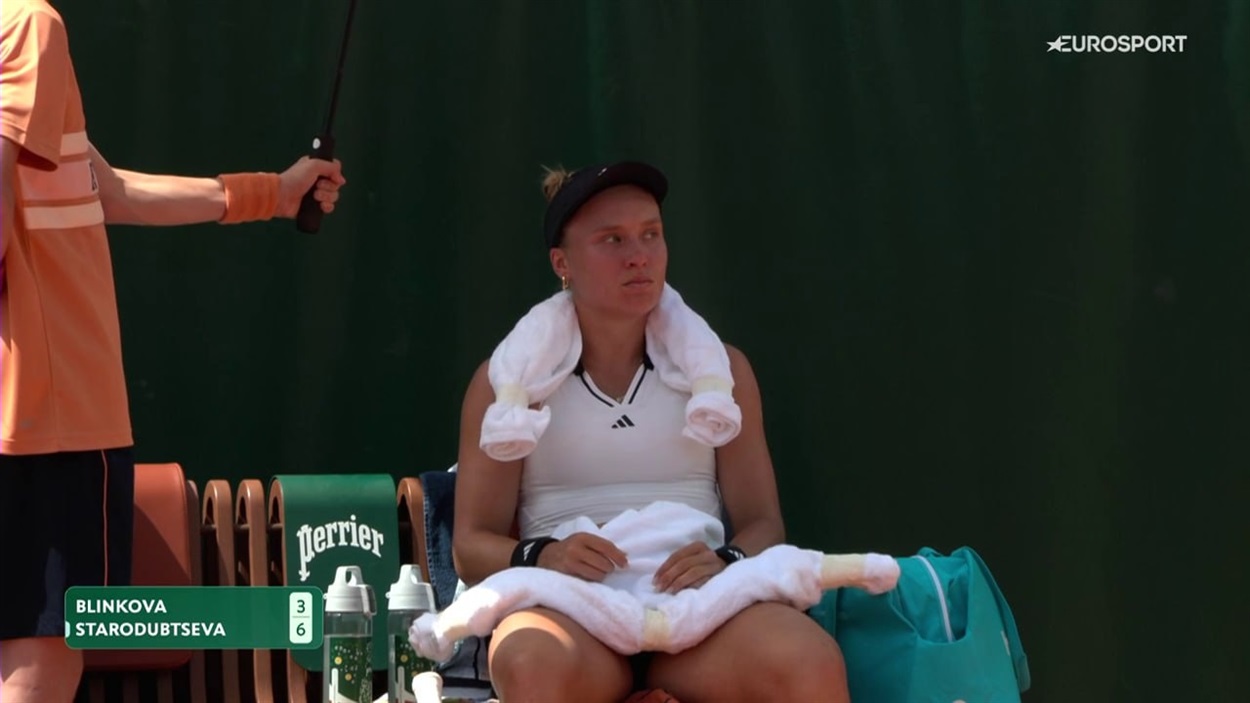 Юлія Стародубцева під час матчу з Блінковою