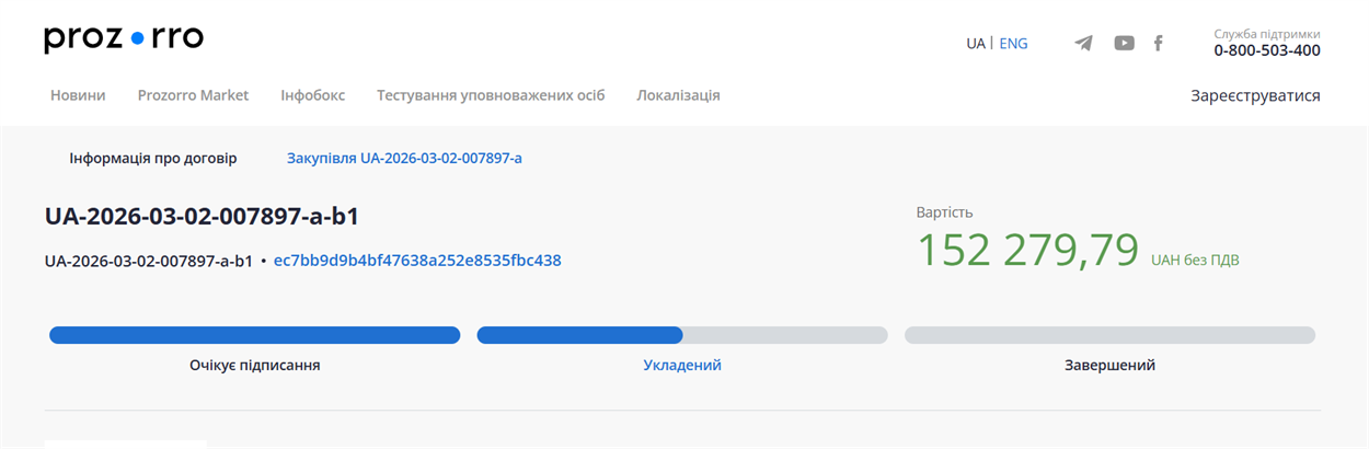 Закупівля, за якою триває розслідування