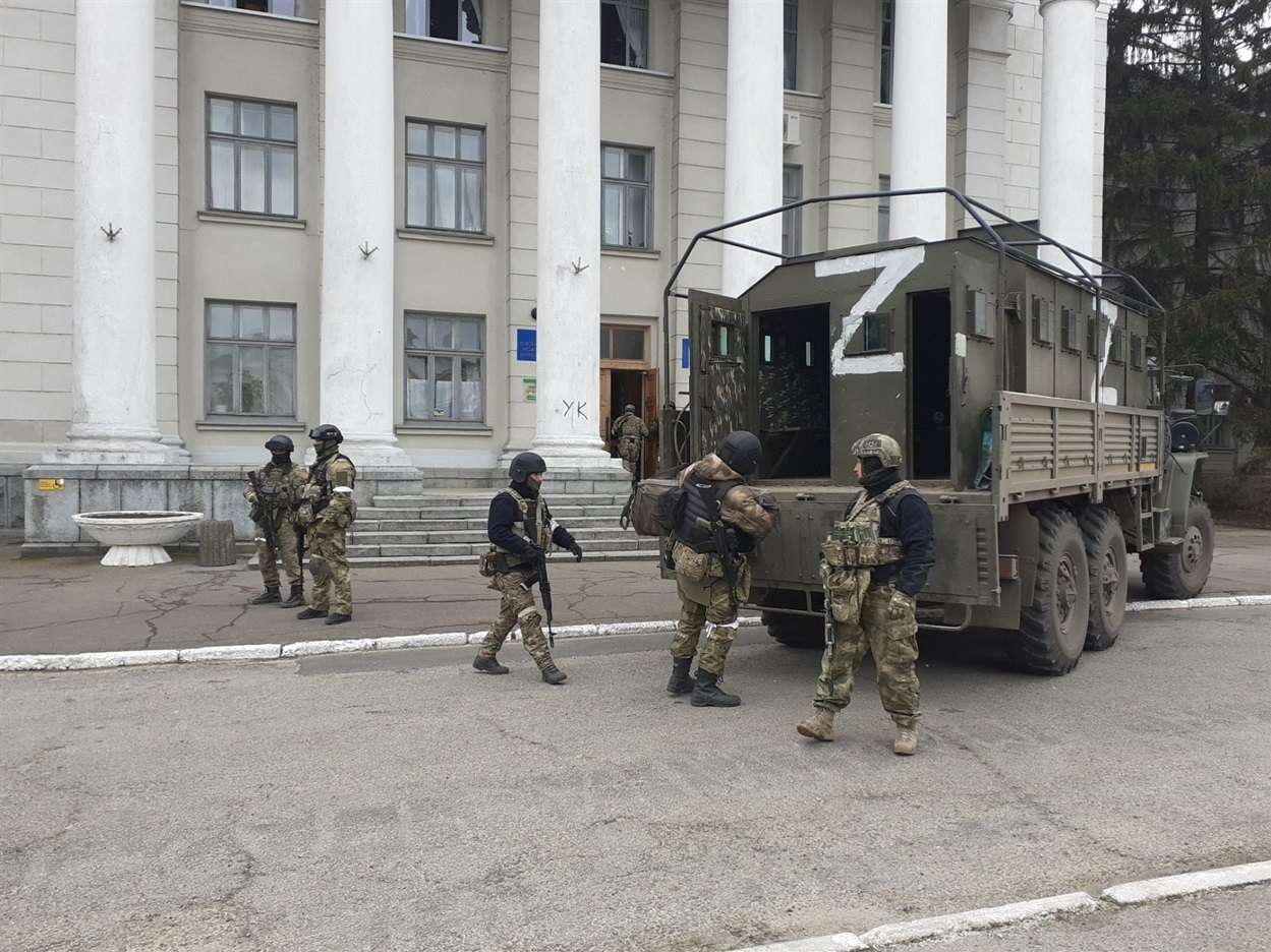 Окупанти у Новій Каховці