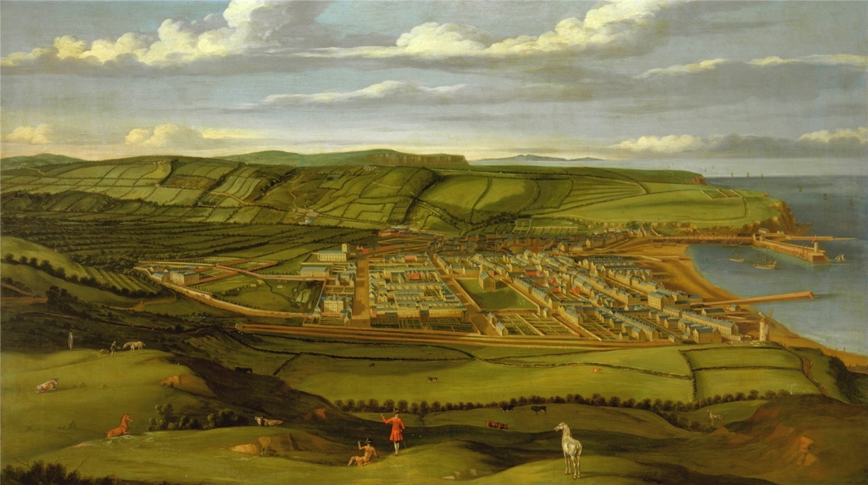 Краєвид на містечко Вайтгевен. Картина Маттіаса Реда, 1730-1735 роки